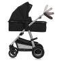 Carucior 3 in 1, Lionelo, Amber, Cadru aluminiu, Cu landou intarit si salteluta moale, Cu scoica auto testata ADAC, Reversibil, Cu accesorii, Geanta parinti, Pana la 22 kg, Negru silver - 18