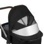 Carucior 3 in 1, Lionelo, Amber, Cadru aluminiu, Cu landou intarit si salteluta moale, Cu scoica auto testata ADAC, Reversibil, Cu accesorii, Geanta parinti, Pana la 22 kg, Negru silver - 23
