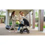 Carucior 3 in 1, Lionelo, Amber, Cadru aluminiu, Cu landou intarit si salteluta moale, Cu scoica auto testata ADAC, Reversibil, Cu accesorii, Geanta parinti, Pana la 22 kg, Negru silver - 60