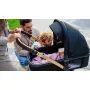 Carucior 3 in 1, Lionelo, Amber, Cadru aluminiu, Cu landou intarit si salteluta moale, Cu scoica auto testata ADAC, Reversibil, Cu accesorii, Geanta parinti, Pana la 22 kg, Negru silver - 62