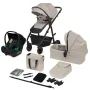 Carucior 3 in 1, Lionelo, Bianka, Transformabil, Cadru aluminiu, Cu landou si salteluta moale, Cu scoica auto, Cu multiple accesorii, Sustine 22 kg, 0 luni+, EN1466:2014+AC:2015, EN1888, Bej
