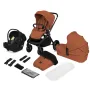 Carucior 3 in 1, Lionelo, Mika Plus, Cadru din aluminiu, Cu landou intarit si salteluta moale, Cu scoica auto testata ADAC, Reversibil, Cu sistem de ventilatie 3D, Cu accesorii, Pana la 22 kg, EN1888-1 EN1888-2 EN1466 ECE R129, Maro - 3