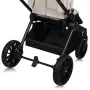 Carucior 3 in 1, Lionelo, Mika Plus, Cadru din aluminiu, Cu landou intarit si salteluta moale, Cu scoica auto testata ADAC, Reversibil, Cu sistem de ventilatie 3D, Cu accesorii, Pana la 22 kg, EN1888-1 EN1888-2 EN1466 ECE R129, Bej - 25