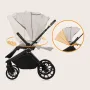 Carucior 3 in 1, Lionelo, Mika Plus, Cadru din aluminiu, Cu landou intarit si salteluta moale, Cu scoica auto testata ADAC, Reversibil, Cu sistem de ventilatie 3D, Cu accesorii, Pana la 22 kg, EN1888-1 EN1888-2 EN1466 ECE R129, Bej - 44