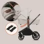 Carucior 3 in 1, Lionelo, Mika Plus, Cadru din aluminiu, Cu landou intarit si salteluta moale, Cu scoica auto testata ADAC, Reversibil, Cu sistem de ventilatie 3D, Cu accesorii, Pana la 22 kg, EN1888-1 EN1888-2 EN1466 ECE R129, Bej - 52