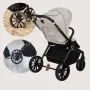 Carucior 3 in 1, Lionelo, Mika Plus, Cadru din aluminiu, Cu landou intarit si salteluta moale, Cu scoica auto testata ADAC, Reversibil, Cu sistem de ventilatie 3D, Cu accesorii, Pana la 22 kg, EN1888-1 EN1888-2 EN1466 ECE R129, Bej - 56