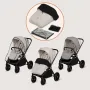 Carucior 3 in 1, Lionelo, Mika Plus, Cadru din aluminiu, Cu landou intarit si salteluta moale, Cu scoica auto testata ADAC, Reversibil, Cu sistem de ventilatie 3D, Cu accesorii, Pana la 22 kg, EN1888-1 EN1888-2 EN1466 ECE R129, Bej - 59