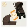 Carucior 4 in 1, Lionelo, Mika Plus, Cu scoica auto Moxie Mov cu baza rotativa 360, Reversibil, Cu sistem de ventilatie 3D, Cu accesorii, Pana la 22 kg, EN1888-1 EN1888-2 EN1466 ECE R129, Maro - 70