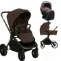 Carucior 4 in 1, Lionelo, Mika Plus, Cu scoica auto Moxie Mov cu baza rotativa 360, Reversibil, Cu sistem de ventilatie 3D, Cu accesorii, Pana la 22 kg, EN1888-1 EN1888-2 EN1466 ECE R129, Maro - 1