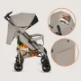 Carucior sport compact, Lionelo, Irma, Spatar ajustabil in 4 pozitii, Suport picioare reglabil, Manere rotative, Pliere tip umbrela, 6- 36 luni, Pana la 15 kg, Conform cu EN1888-1:2018, Bej - 16