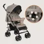 Carucior sport compact, Lionelo, Irma, Spatar ajustabil in 4 pozitii, Suport picioare reglabil, Manere rotative, Pliere tip umbrela, 6- 36 luni, Pana la 15 kg, Conform cu EN1888-1:2018, Bej - 18