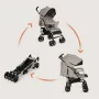Carucior sport compact, Lionelo, Irma, Spatar ajustabil in 4 pozitii, Suport picioare reglabil, Manere rotative, Pliere tip umbrela, 6- 36 luni, Pana la 15 kg, Conform cu EN1888-1:2018, Bej - 4