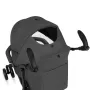Carucior sport compact, Lionelo, Irma, Spatar ajustabil in 4 pozitii, Suport picioare reglabil, Manere rotative, Pliere tip umbrela, 6- 36 luni, Pana la 15 kg, Conform cu EN1888-1:2018, Gri inchis - 9