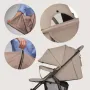 Carucior sport, Lionelo, Annet Plus, De la nastere, Cu accesorii si capotina XXL reglabila, 0 - 22 Kg, Conform cu standardele europene de securitate EN1888-1 si EN1888-2, Bej - 20