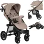 Carucior sport, Lionelo, Annet Plus, De la nastere, Cu accesorii si capotina XXL reglabila, 0 - 22 Kg, Conform cu standardele europene de securitate EN1888-1 si EN1888-2, Bej - 22