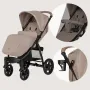 Carucior sport, Lionelo, Annet Plus, De la nastere, Cu accesorii si capotina XXL reglabila, 0 - 22 Kg, Conform cu standardele europene de securitate EN1888-1 si EN1888-2, Bej - 27