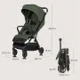 Carucior sport, Lionelo, Bess, Sustine 22 kg, 6 luni+, Capotina impermeabila si protectie SPF 50+, Include suport sticla, Pliere cu o singura mana, Maner pentru transport, Verde - 30