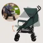 Carucior sport, Lionelo, Elia, Cu plasa de tantari, Suport de picioare reglabil, Spatar ajustabil in 4 pozitii, Capotina XXL, Pliere tip umbrela, Capacitate 15 kg, 6 luni+, EN 1888, Verde grafit - 16