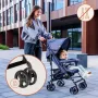 Carucior sport, Lionelo, Elia, Cu plasa de tantari, Suport de picioare reglabil, Spatar ajustabil in 4 pozitii, Capotina XXL, Pliere tip umbrela, Capacitate 15 kg, 6 luni+, EN 1888, Verde grafit - 20
