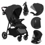 Carucior sport, Lionelo, Emma One, Cu tavita, Suport pahar, Plasa de tantari, Roti EVA, Maner reglabil, Pana la 22 kg, 6 luni+, Conform cu EN1888-1, Gri - 4