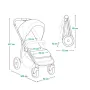Carucior sport, Lionelo, Emma One, Cu tavita, Suport pahar, Plasa de tantari, Roti EVA, Maner reglabil, Pana la 22 kg, 6 luni+, Conform cu EN1888-1, Gri - 37