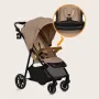 Carucior sport, Lionelo, Emma One, Cu tavita, Suport pahar, Plasa de tantari, Roti EVA, Maner reglabil, Pana la 22 kg, 6 luni+, Conform cu EN1888-1, Bej - 30