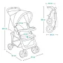 Carucior sport, Lionelo, Emma Plus, Cu tavita, 2 Suporturi pentru pahar, Geanta accesorii, Conform cu standardul european de securitate EN1888-1, Roz - 22