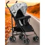 Carucior sport, FreeON, Simple, Spatar si suport picioare reglabile, Capotina cu fereastra, Conform cu standardele de siguranta EN 1888-1:2018 si A1:2022, Black/White - 4
