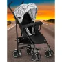 Carucior sport, FreeON, Simple, Spatar si suport picioare reglabile, Capotina cu fereastra, Conform cu standardele de siguranta EN 1888-1:2018 si A1:2022, Black/White - 3