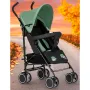 Carucior sport, FreeON, Simple, Spatar si suport picioare reglabile, Capotina cu fereastra, EN 1888-1:2018 si A1:A1:2022, Black/Green - 2
