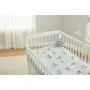 Cearceaf cu elastic, Qmini, Pentru patut leagan sau patut co-sleeper, Dimensiune 90x40 cm, Din bumbac certificat Oeko Tex Standard 100, Sky Adventure - 3