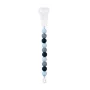 Clema pentru suzeta, Nattou, 100% silicon fara BPA, Cu sistem de prindere la suzeta, Cu margele, 30x7x18 cm, Albastru