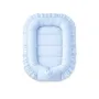 Cosulet bebelus, MimiNu, Pentru dormit, Baby Nest 55 x 75 cm, Cu Volanase, Husa 100% bumbac, Din bumbac certificat Oeko Tex Standard 100, Colectia Royal, Blue