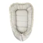 Cosulet bebelus, MimiNu, Premium, Pentru dormit, Baby Nest 55 x 75 cm, Cu Volanase si dantela, Husa 100% bumbac, Din bumbac certificat Oeko Tex Standard 100, Grey