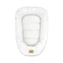 Cosulet bebelus, Qmini, Pentru dormit, Baby Nest 55 x 75 cm, Husa 100% muselina dubla, Material certificat Oeko Tex Standard 100, Cream