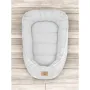Cosulet bebelus, Qmini, Pentru dormit, Baby Nest 55 x 75 cm, Husa 100% muselina dubla, Material certificat Oeko Tex Standard 100, Gray - 3