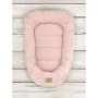 Cosulet bebelus, Qmini, Pentru dormit, Baby Nest 55 x 75 cm, Husa 100% muselina dubla, Material certificat Oeko Tex Standard 100, Powder Pink - 3