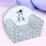 Fotoliu din burete, New Baby, Pentru copii, 42x53, Din spuma, Cu husa din bumbac, 9 luni - 5 ani, Zebra Grey - 2