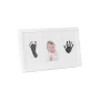 Kit rama foto tripla, Jane, Cu cerneala pentru manuta si piciorus, Non-toxic, White - 1