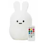 Lampa de veghe, FreeON, Silicon moale, Cu telecomanda si cablu USB, Cu 9 culori diferite si cronometru, Rabbit - 1