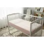 Lenjerie patut cu 3 piese, MimiNu, Cu cearceaf 120x60 cm, Din bumbac certificat Oeko Tex Standard 100, Cu paturica si pernuta, Colectia Royal, Powder Pink - 4