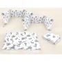 Lenjerie patut cu 5 piese, MimiNu, Cu cearceaf 120x60 cm, Pilota, Pernuta, 2 aparatori, Din bumbac certificat Oeko Tex Standard 100, Blue Plane - 2