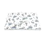 Lenjerie patut cu 5 piese, MimiNu, Cu cearceaf 120x60 cm, Pilota, Pernuta, 2 aparatori, Din bumbac certificat Oeko Tex Standard 100, Blue Plane - 8
