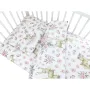 Lenjerie patut cu 5 piese, MimiNu, Cu cearceaf 120x60 cm, Pilota, Pernuta, 2 aparatori, Din bumbac certificat Oeko Tex Standard 100, Sweet Deer Pink - 3