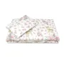 Lenjerie patut cu 5 piese, MimiNu, Cu cearceaf 120x60 cm, Pilota, Pernuta, 2 aparatori, Din bumbac certificat Oeko Tex Standard 100, Sweet Deer Pink - 6