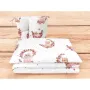 Lenjerie patut cu 3 piese, MimiNu, Pentru patut 120x60 cm, Cu protectie laterala, Din bumbac, Din bumbac certificat Oeko Tex Standard 100, Design, Betty - 2