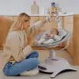 Balansoar, Lionelo, Bella, Multifunctional, Electric, Scaun reglabil, Ecran tactil si telecomanda, 6 miscari unice, 5 viteze, Cu melodii, Gri - 37