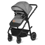 Carucior 3 in 1, Lionelo, Bianka, Transformabil, Cadru aluminiu, Cu landou si salteluta moale, Cu scoica auto, Cu multiple accesorii, Sustine 22 kg, 0 luni+, EN1466:2014+AC:2015, EN1888, Gri - 24