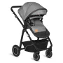 Carucior 3 in 1, Lionelo, Bianka, Transformabil, Cadru aluminiu, Cu landou si salteluta moale, Cu scoica auto, Cu multiple accesorii, Sustine 22 kg, 0 luni+, EN1466:2014+AC:2015, EN1888, Gri - 4