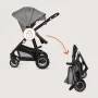 Carucior 3 in 1, Lionelo, Bianka, Transformabil, Cadru aluminiu, Cu landou si salteluta moale, Cu scoica auto, Cu multiple accesorii, Sustine 22 kg, 0 luni+, EN1466:2014+AC:2015, EN1888, Gri - 35